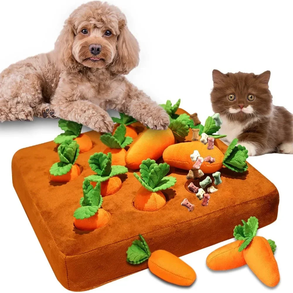 Tapis à renifler aux carottes pour animaux de compagnie
