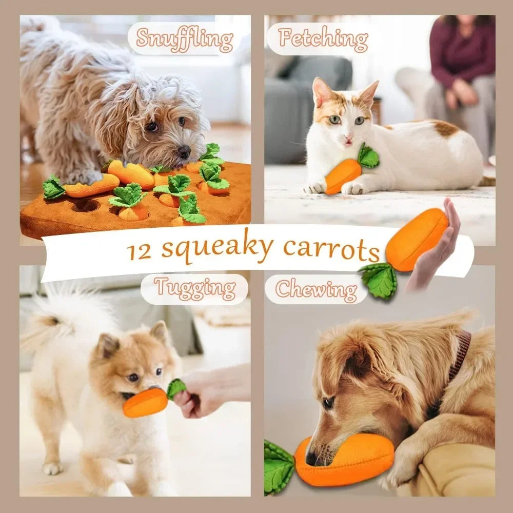 Alfombrilla para olfatear zanahorias para mascotas