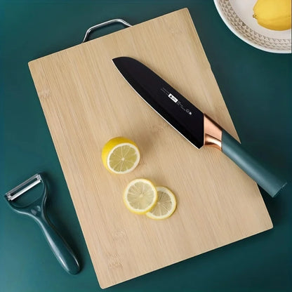 Cutting board set with knives